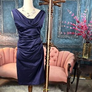 David’s Bridal purple cocktail dress
